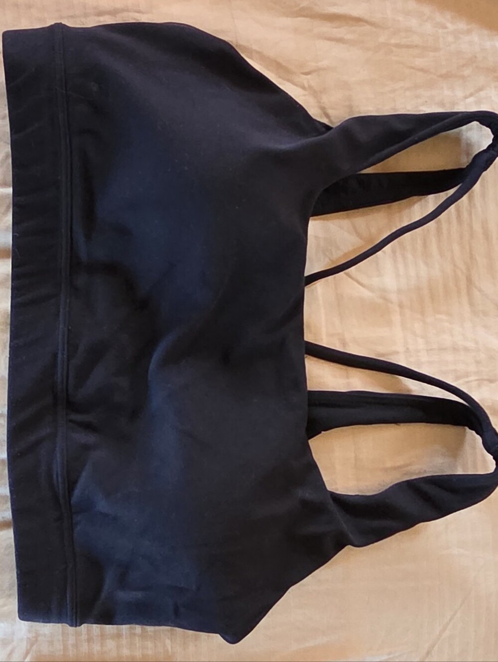 Athleta Black Strappy Sports Bra - Sleek Lightweight Support